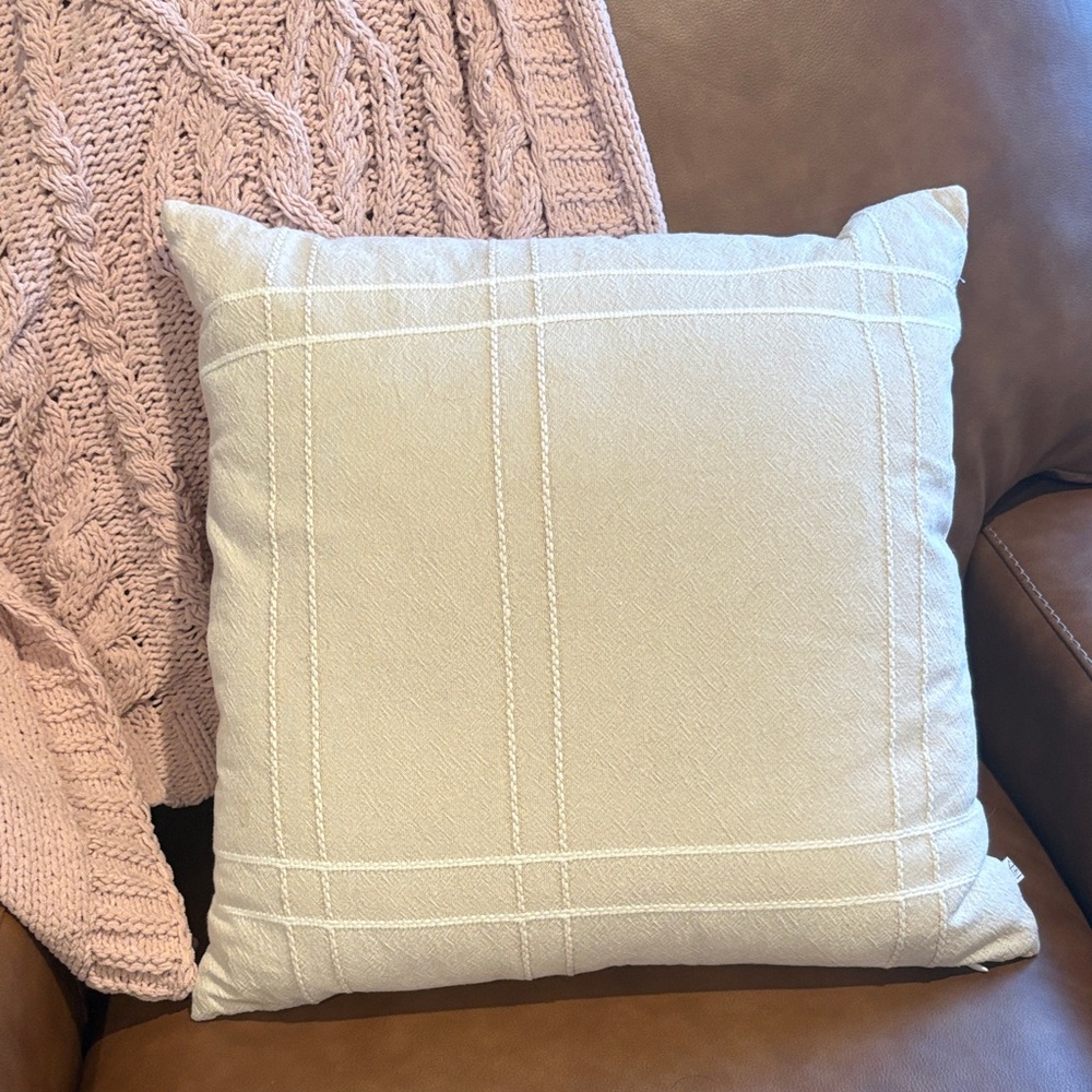 Hearth & Hand Cream Throw Pillowcase